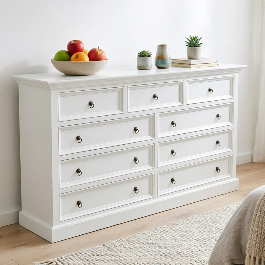 White 7-Drawer Dresser
